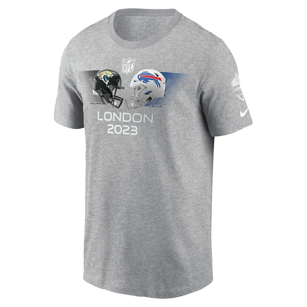 Jacksonville Jaguars vs. Buffalo Bills 2023 London Game T-Shirt - Heather Charcoal | Nike cheap