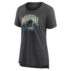 Jacksonville Jaguars Women's Our Pastime Tri-Blend T-Shirt - Heather Charcoal on sale