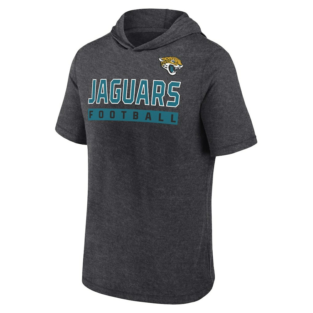 Jacksonville Jaguars Push Short Sleeve Pullover Hoodie - Heather Charcoal cheap