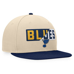 St. Louis Blues Fanatics Goalaso Snapback Hat Cream/Navy