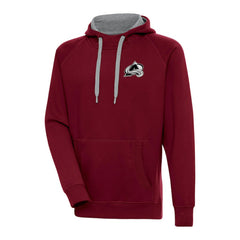 Colorado Avalanche Antigua Metallic Logo Victory Pullover Hoodie Burgundy