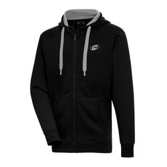 Carolina Hurricanes Antigua Metallic Logo Victory Full-Zip Hoodie Black