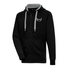 Washington Capitals Antigua Metallic Logo Victory Full-Zip Hoodie Black