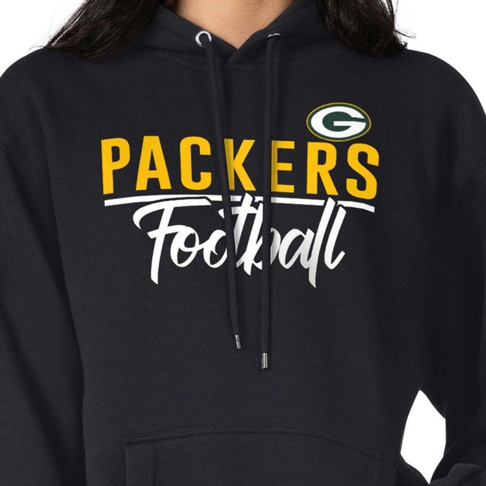 Green Bay Packers G-III 4Her by Carl Banks Women's Graphic Fleece Pullover Hoodie - Black discount