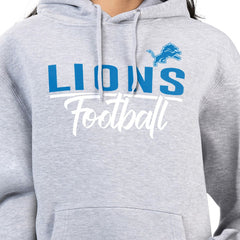 Detroit Lions G-III 4Her by Carl Banks Women's Graphic Fleece Pullover Hoodie - Heather Gray cheap