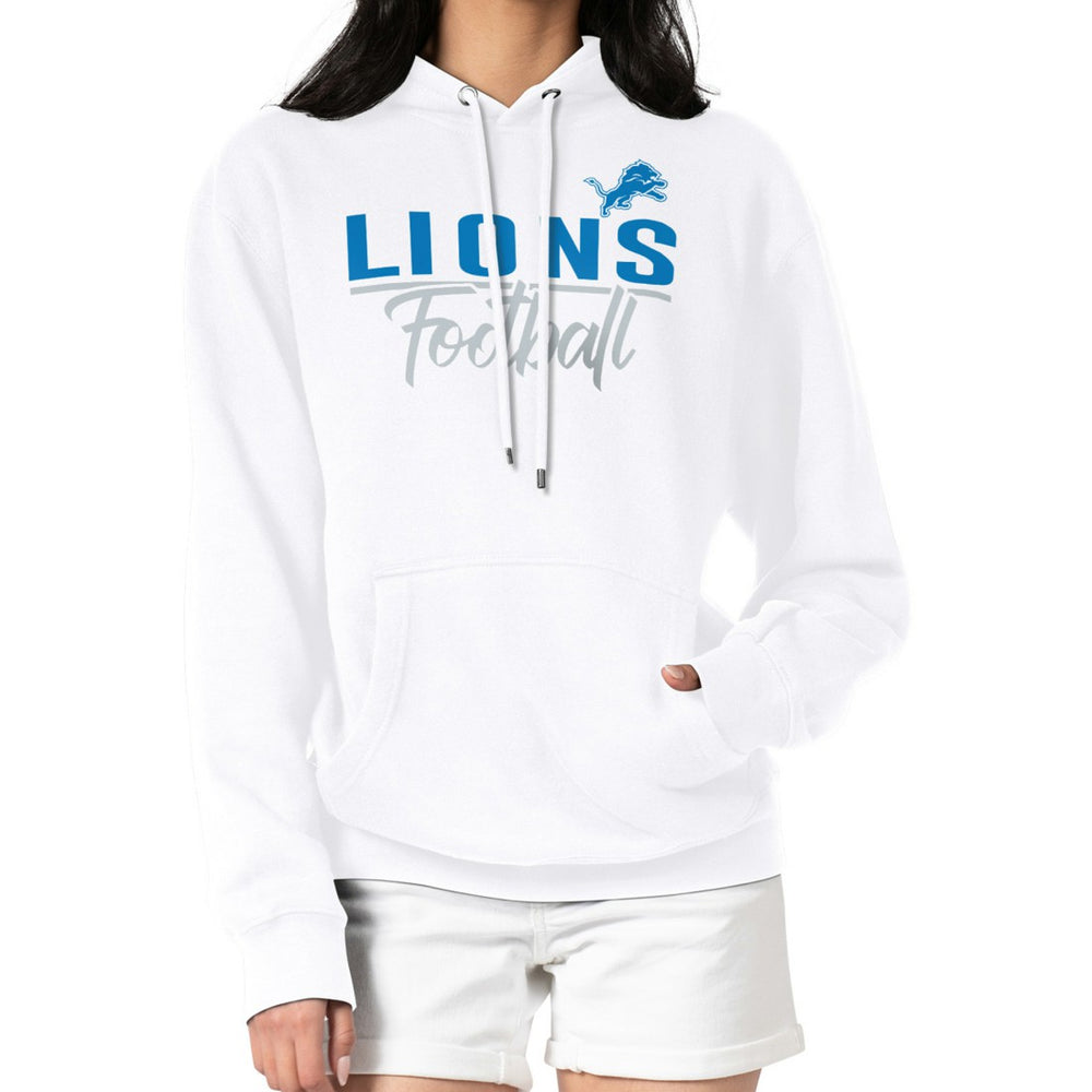 Detroit Lions G-III 4Her by Carl Banks Women's Graphic Fleece Pullover Hoodie - White online