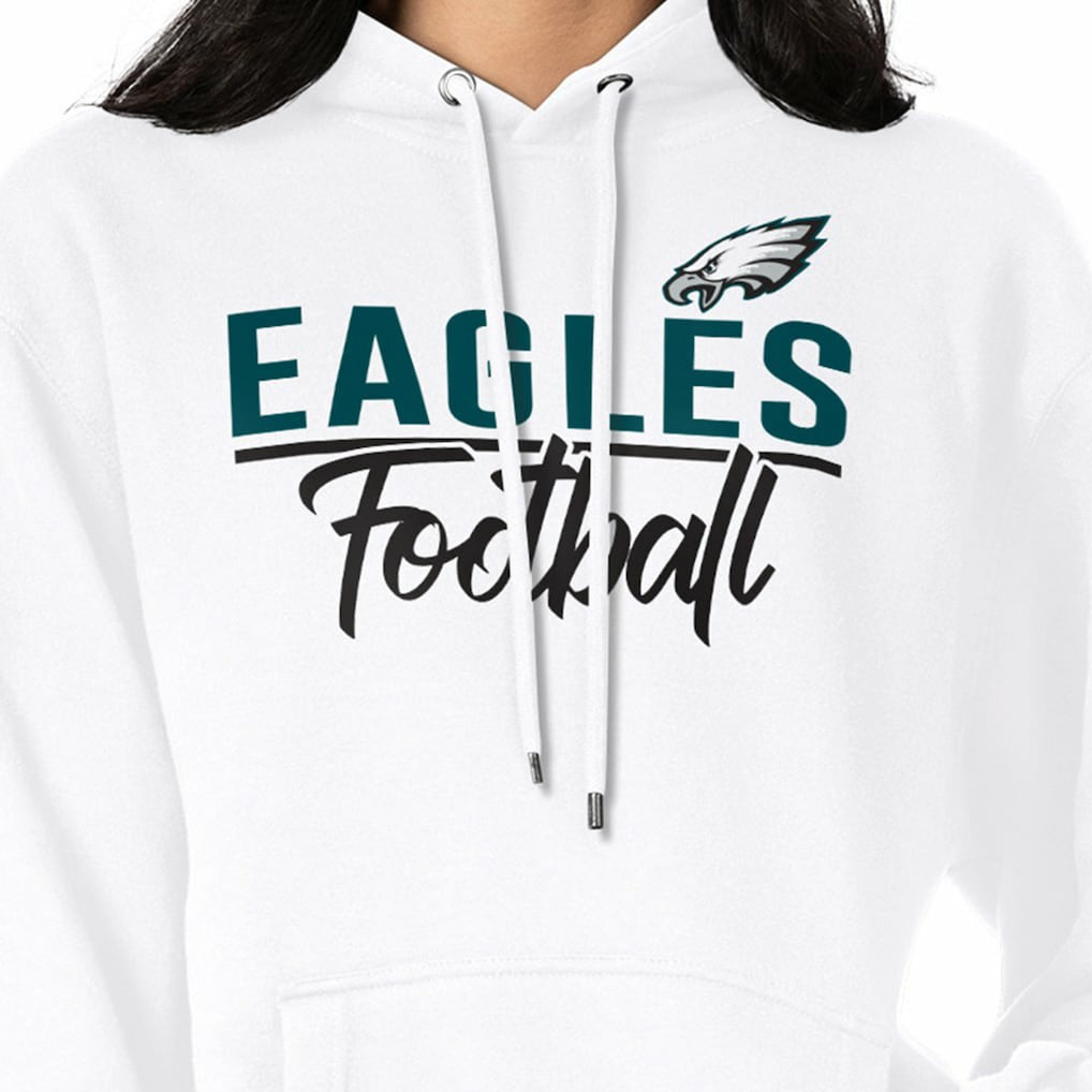 Philadelphia Eagles G-III 4Her by Carl Banks Women's Graphic Fleece Pullover Hoodie - White sale