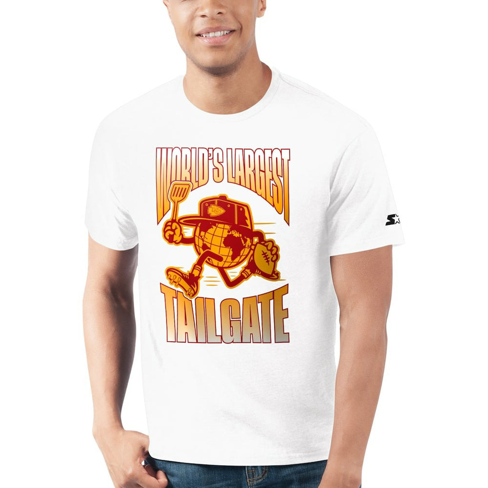Kansas City Chiefs Starter World's Largest Tailgate Prime Time T-Shirt - White discount