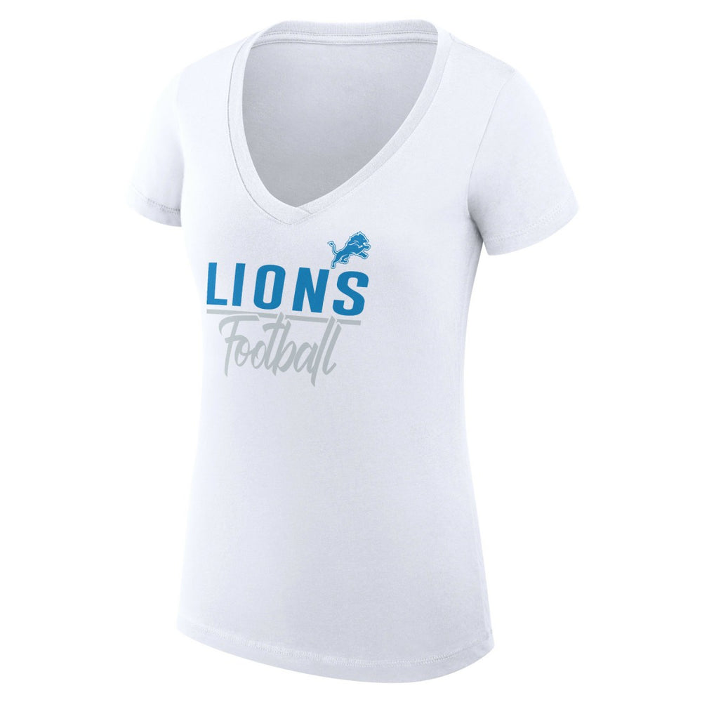Detroit Lions G-III 4Her by Carl Banks Women's V-Neck Fitted T-Shirt - White outlet