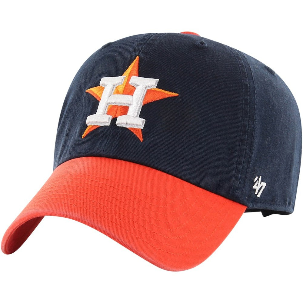 Houston Astros Clean Up Adjustable Hat - Navy/Orange | 47 brand