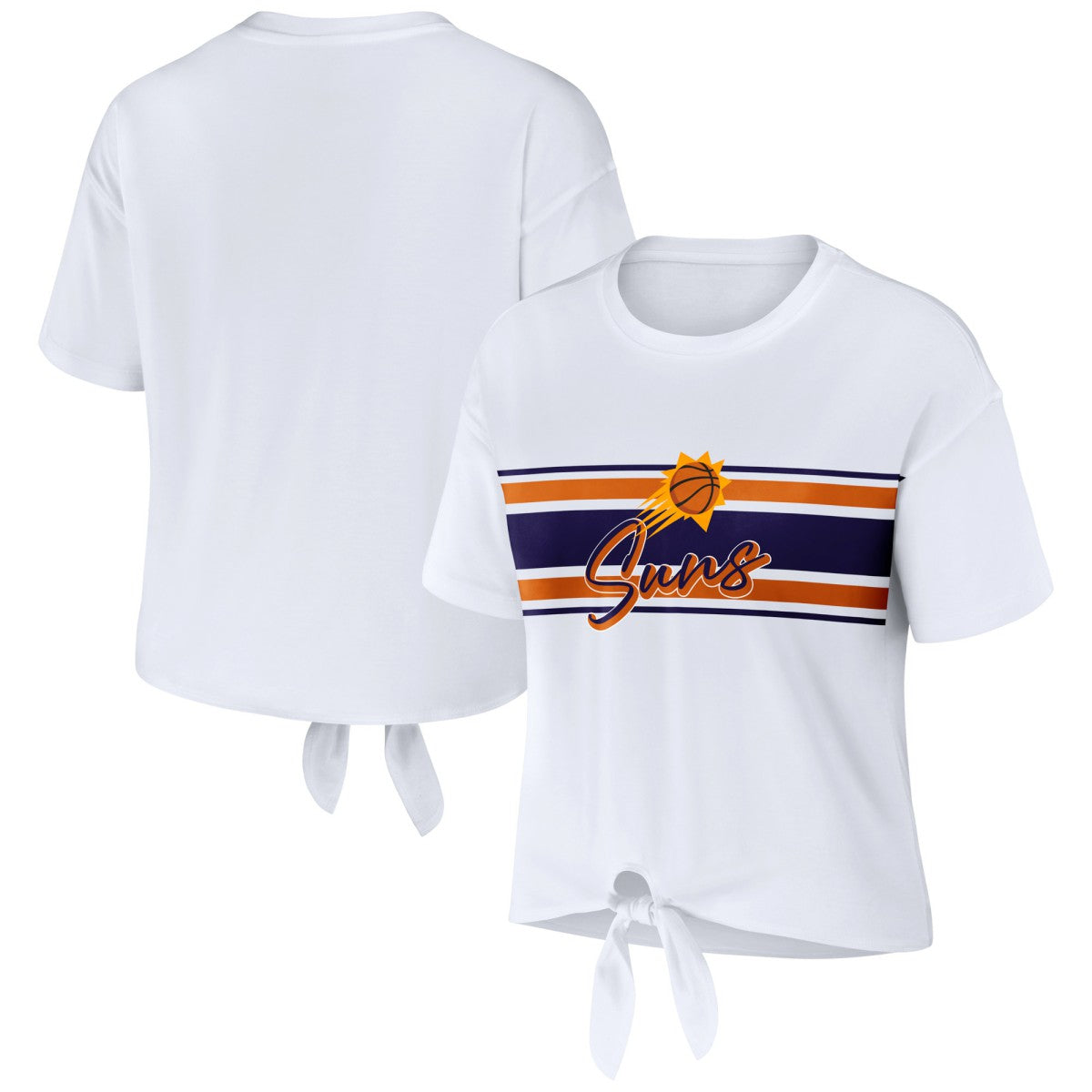 Phoenix Suns WEAR by Erin Andrews Women's Tie-Front T-Shirt - White outlet