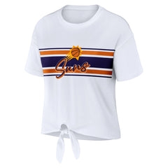 Phoenix Suns WEAR by Erin Andrews Women's Tie-Front T-Shirt - White outlet