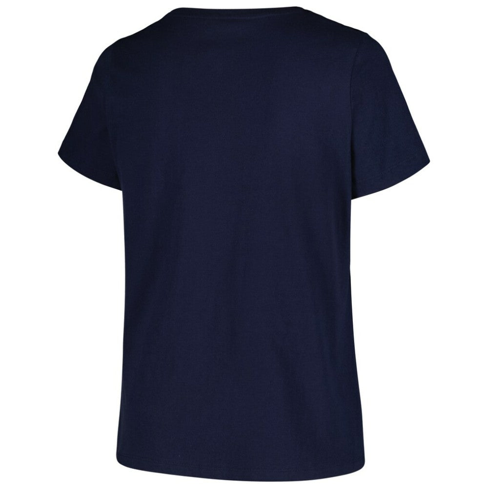 Cleveland Guardians Profile Women's Plus Size Arch Logo T-Shirt - Navy