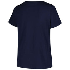 Tampa Bay Rays Profile Women's Plus Size Arch Logo T-Shirt - Navy