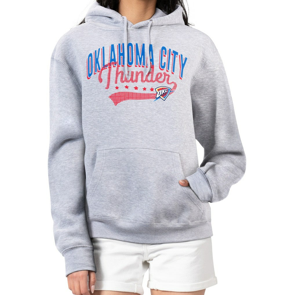 Oklahoma City Thunder G-III 4Her by Carl Banks Women's Filigree Logo Pullover Hoodie - Heather Gray for sale