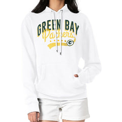 Green Bay Packers G-III 4Her by Carl Banks Women's Filigree Logo Pullover Hoodie – White on sale