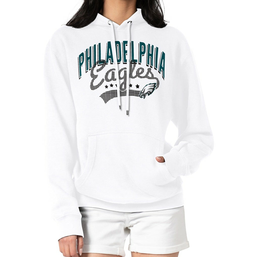 Philadelphia Eagles G-III 4Her by Carl Banks Women's Filigree Logo Pullover Hoodie – White sale