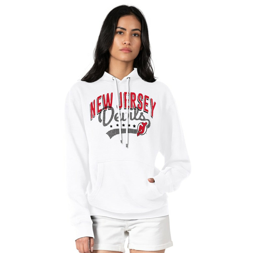 New Jersey Devils G-III 4Her by Carl Banks Women's Filigree Logo Pullover Hoodie – White