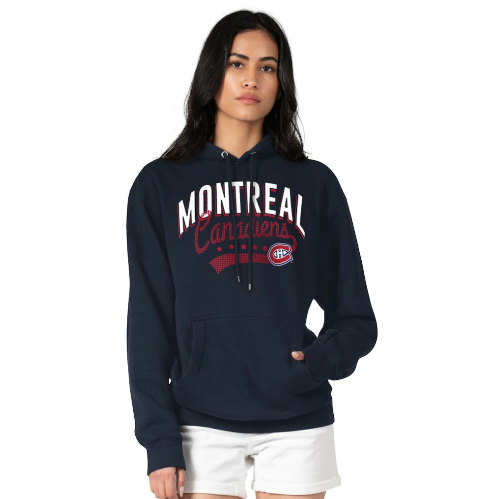 Montreal Canadiens G-III 4Her by Carl Banks Women's Filigree Logo Pullover Hoodie – Navy