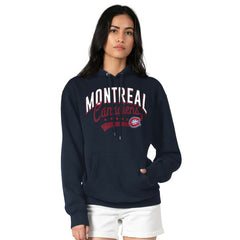 Montreal Canadiens G-III 4Her by Carl Banks Women's Filigree Logo Pullover Hoodie – Navy