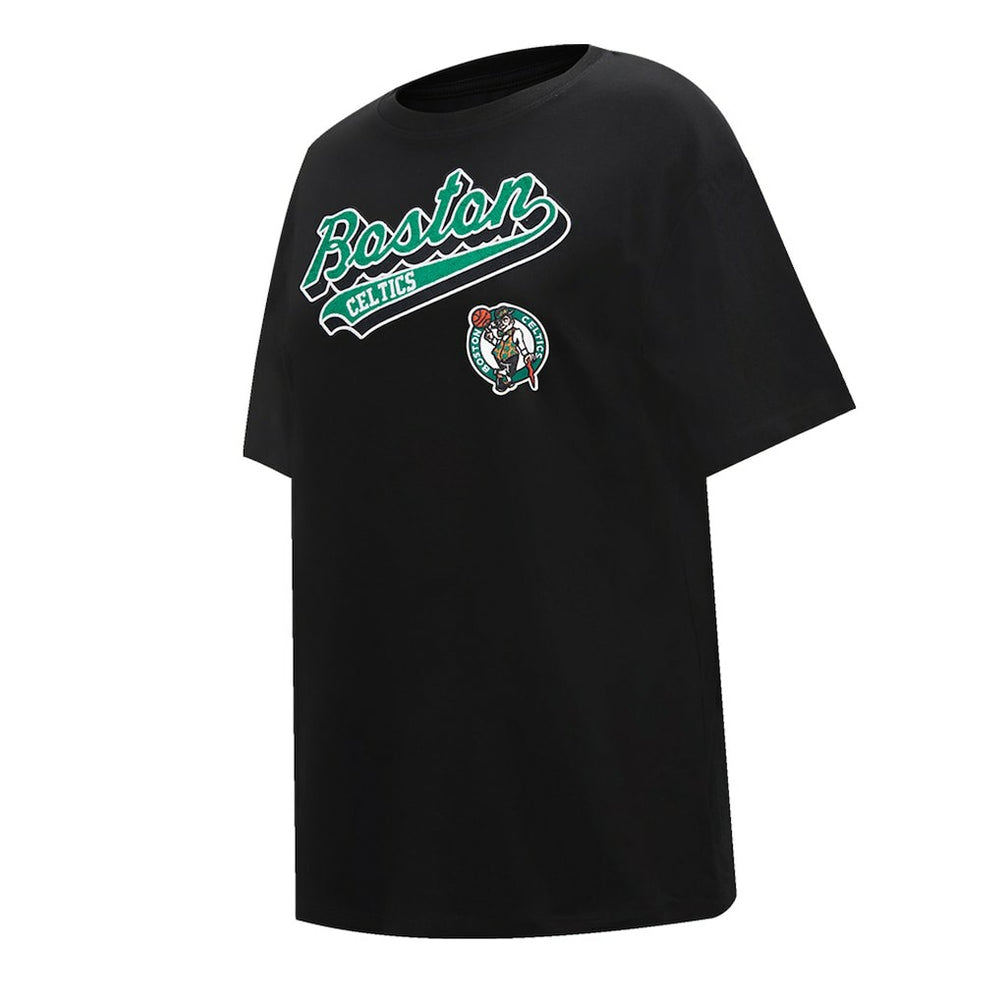 Boston Celtics Pro Standard Women's Script Boyfriend T-Shirt - Black discount