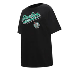 Boston Celtics Pro Standard Women's Script Boyfriend T-Shirt - Black discount