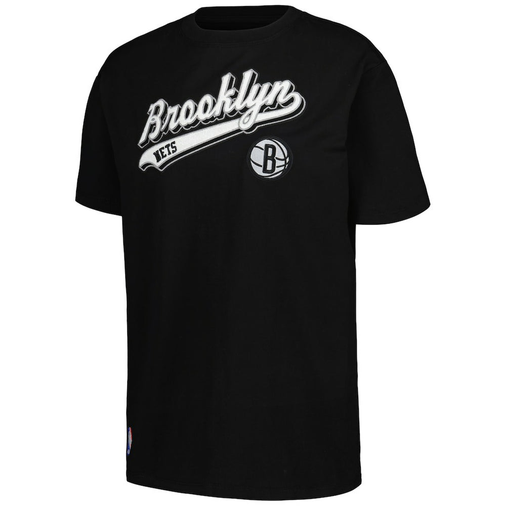 Brooklyn Nets Pro Standard Women's Script Boyfriend T-Shirt - Black for sale