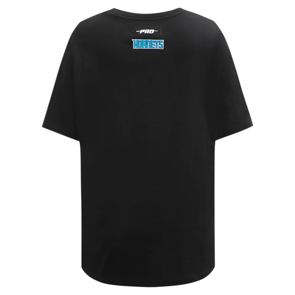 Charlotte Hornets Pro Standard Women's Script Boyfriend T-Shirt - Black for sale
