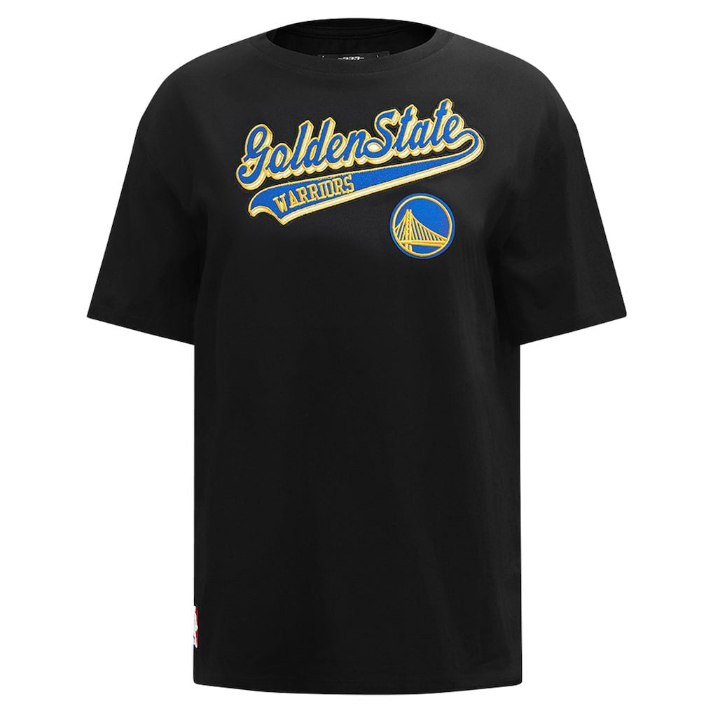 Golden State Warriors Pro Standard Women's Script Boyfriend T-Shirt sale - Black for sale