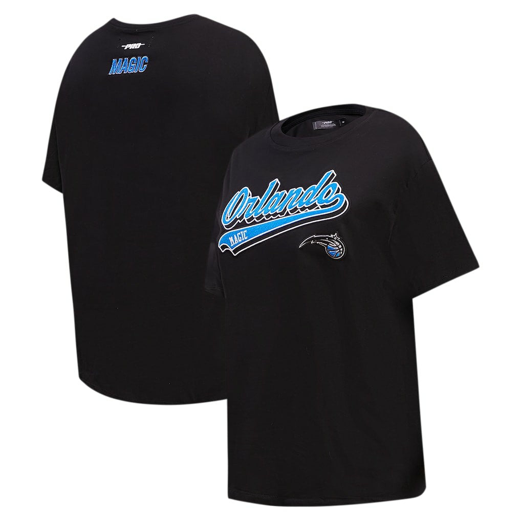 Orlando Magic Pro Standard Women's Script Boyfriend T-Shirt - Black for sale
