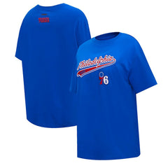 Philadelphia 76ers Pro Standard Women's Script Boyfriend T-Shirt - Royal shop