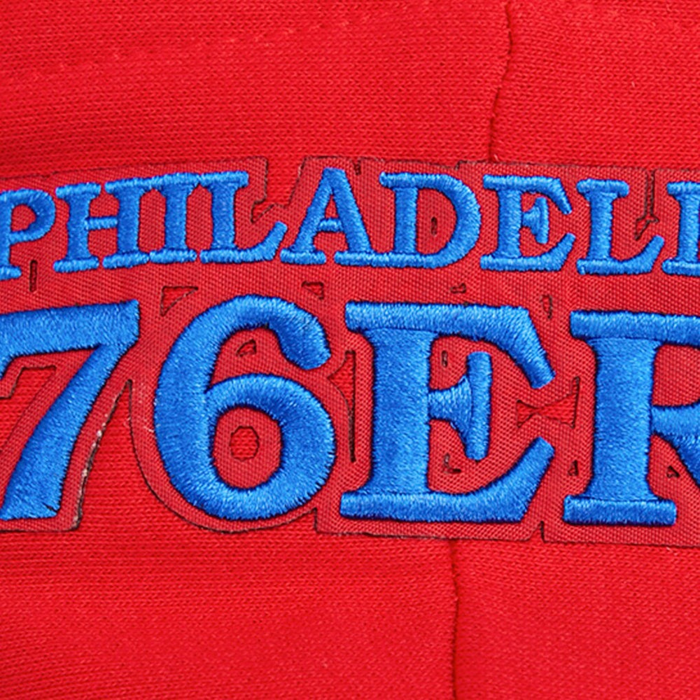 Philadelphia 76ers Pro Standard Women's Script Tail Cropped Pullover Hoodie - Red outlet