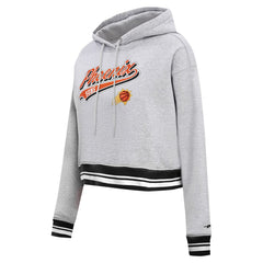 Phoenix Suns Pro Standard Women's Script Tail Cropped Pullover Hoodie - Heather Gray cheap