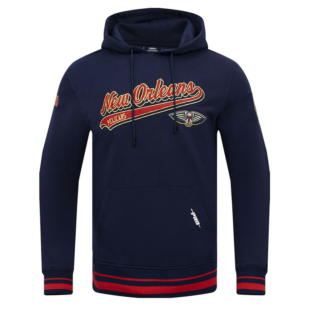 New Orleans Pelicans Pro Standard Script Tail Pullover Hoodie - Navy outlet