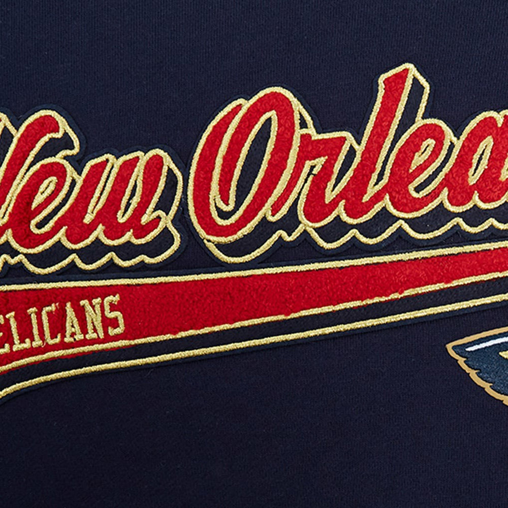 New Orleans Pelicans Pro Standard Script Tail Pullover Hoodie - Navy outlet