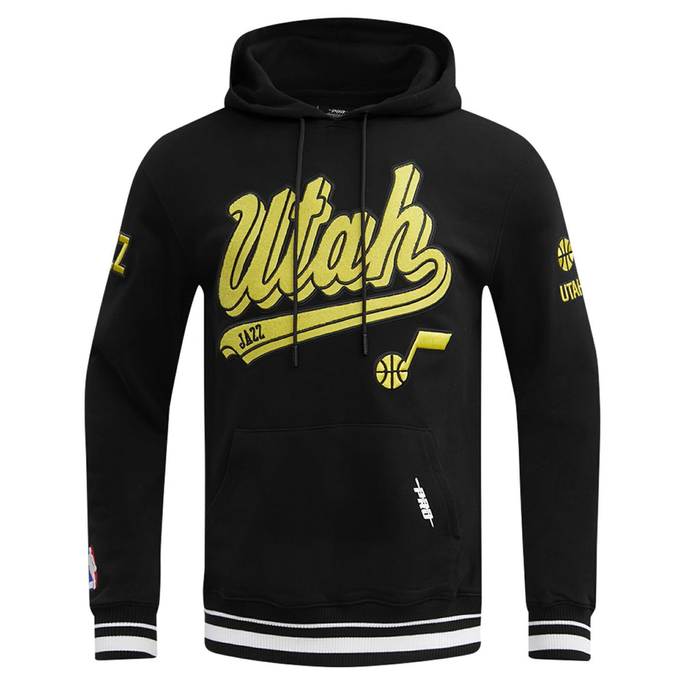 Utah Jazz Pro Standard Script Tail Pullover Hoodie - Black online