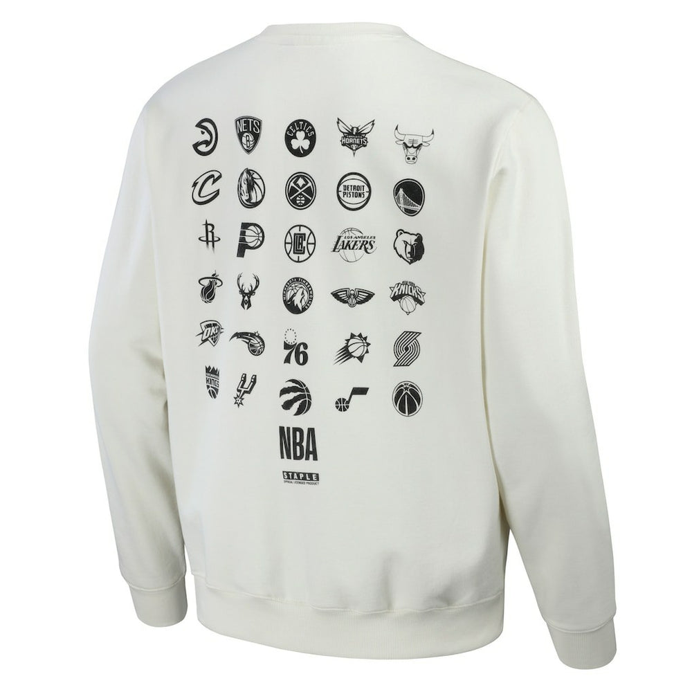 NBA x Staple All Teams Birds of a Feather Crew Sweatshirt - Cream for sale