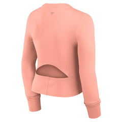 Kansas City Chiefs Women's Studio Fitted Long Sleeve Gym Top - Coral for sale
