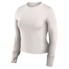 New Orleans Saints Women's Studio Fitted Long Sleeve Gym Top - White discount