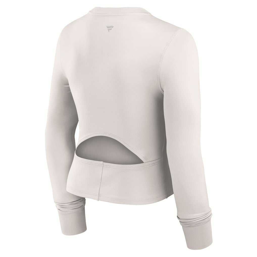 Philadelphia Eagles Women's Studio Fitted Long Sleeve Gym Top - White outlet