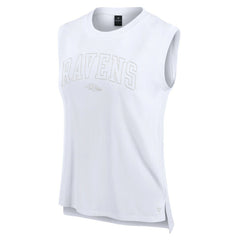Baltimore Ravens Women's Studio Gym Tank Top - White sale