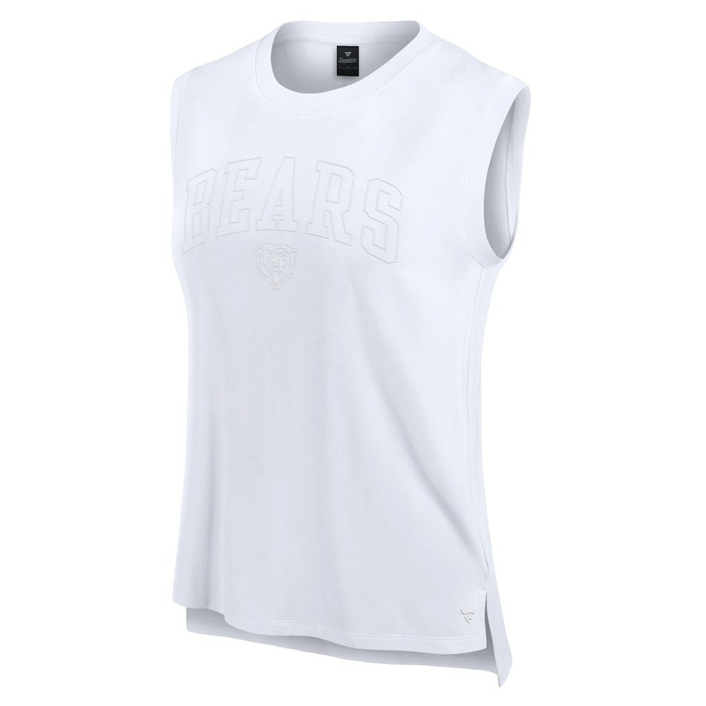 Chicago Bears Women's Studio Gym Tank Top - White sale