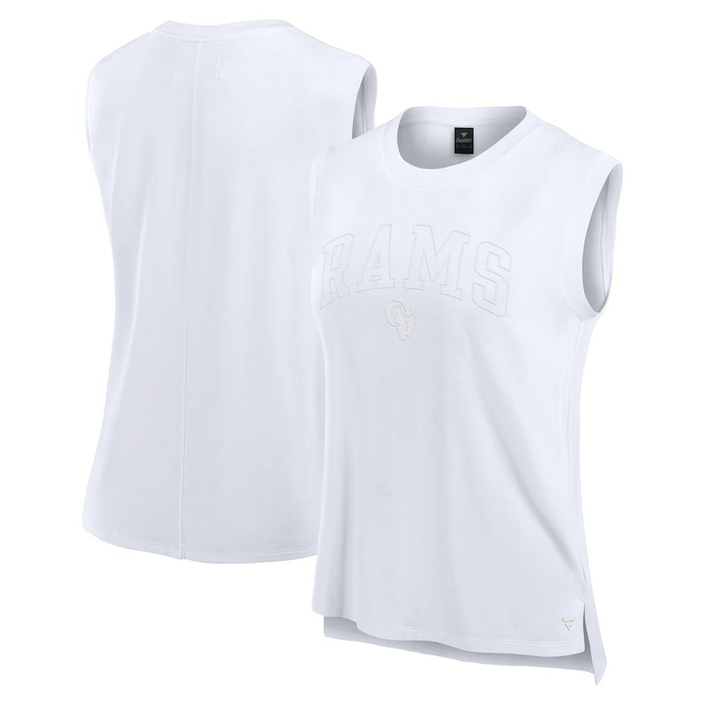 Los Angeles Rams Women's Studio Gym Tank Top - White cheap