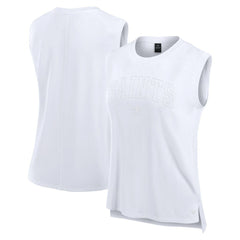 New Orleans Saints Women's Studio Gym Tank Top - White on sale