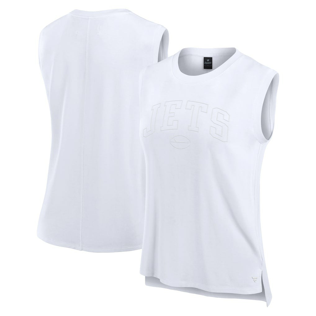 New York Jets Women's Studio Gym Tank Top - White for sale