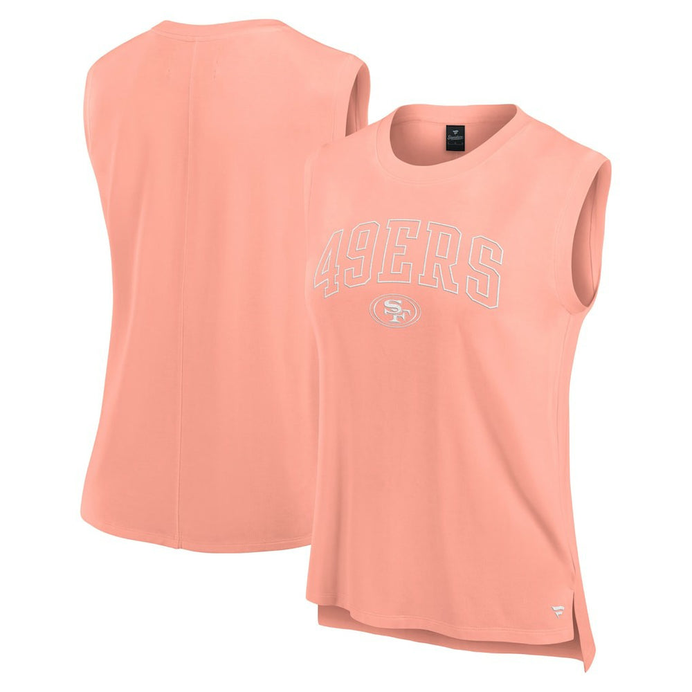 San Francisco 49ers Women's Studio Gym Tank Top - Coral outlet