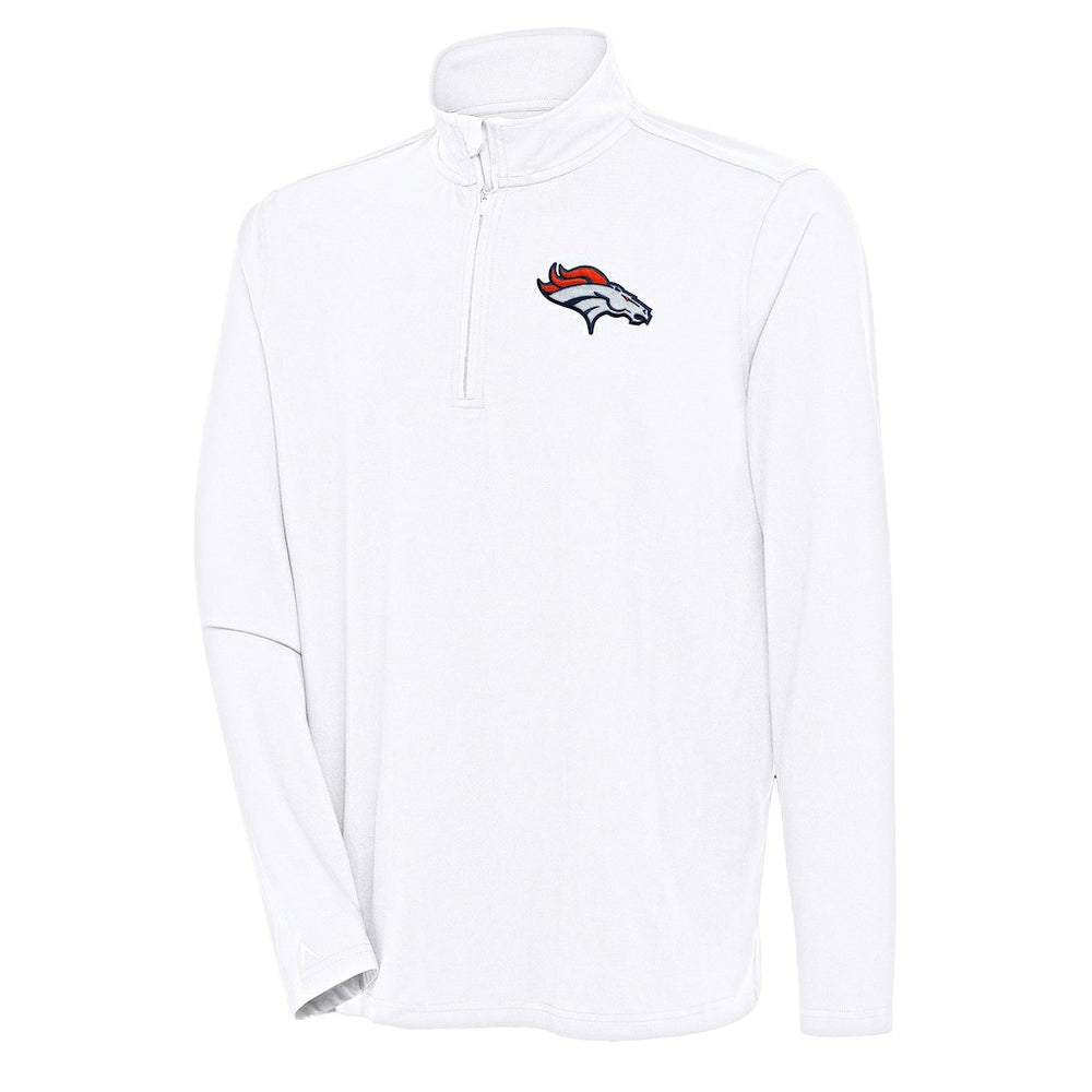 Denver Broncos Antigua Hunk Quarter-Zip Pullover Top - White online