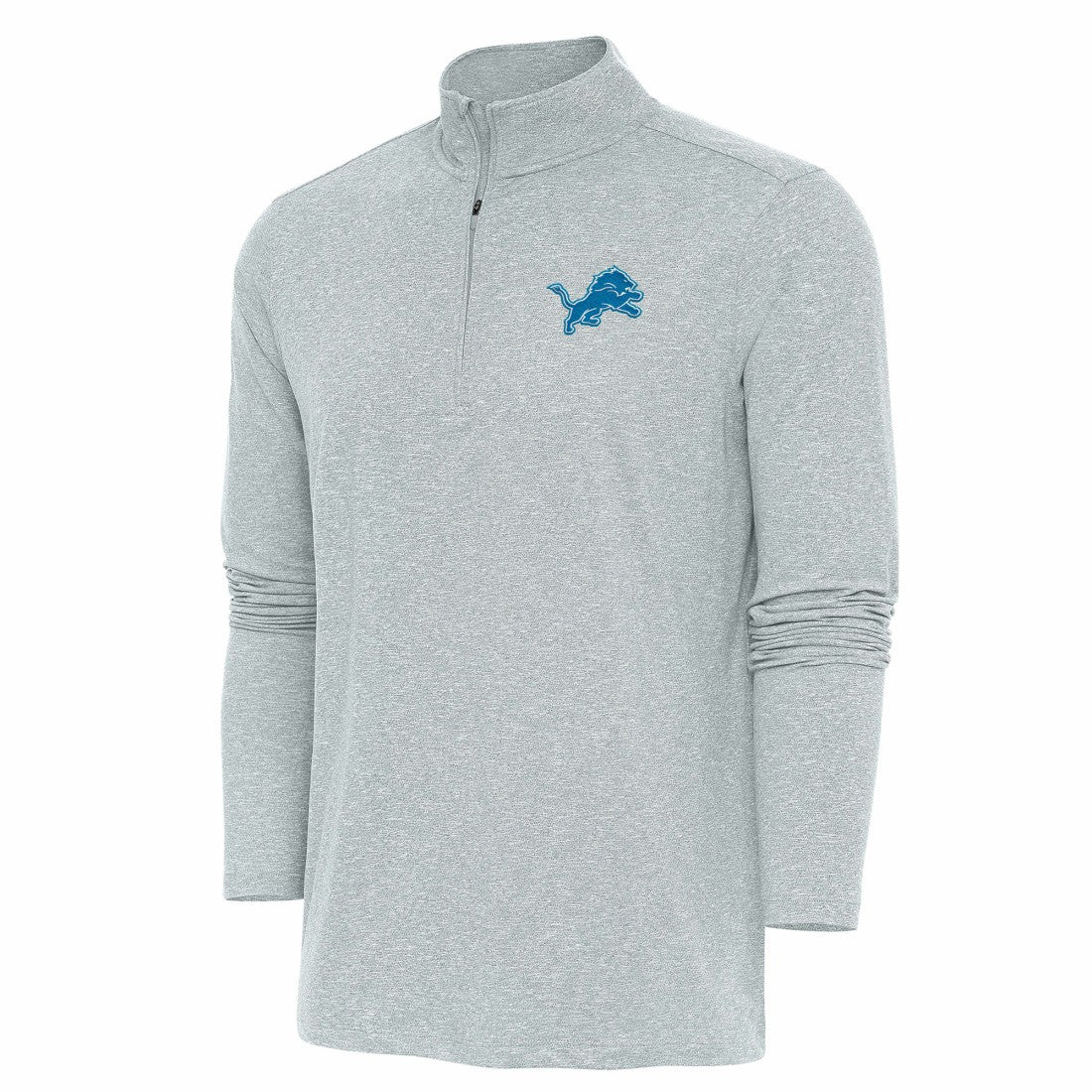 Detroit Lions Antigua Hunk Quarter-Zip Pullover Top - Heather Gray online