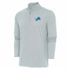 Detroit Lions Antigua Hunk Quarter-Zip Pullover Top - Heather Gray online
