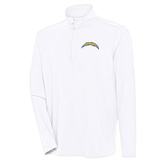 Los Angeles Chargers Antigua Hunk Quarter-Zip Pullover Top - White cheap